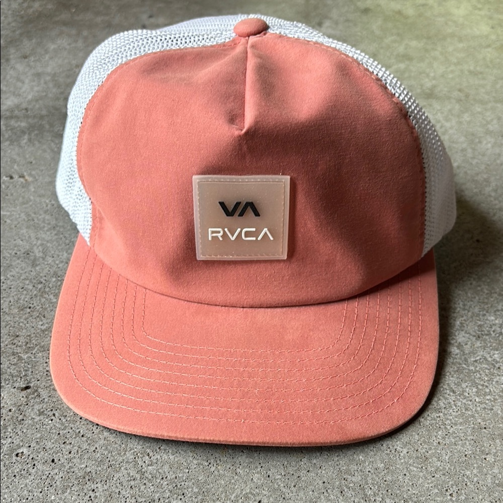 Brand new * RVCA Pink and White Trucker Hat